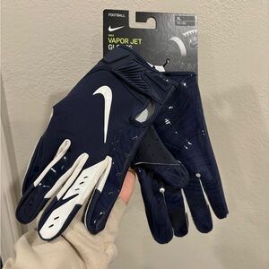 Nike Vapor Jet 5.0 NFL Issued Football Gloves Navy Blue PGF659-453 Size XL